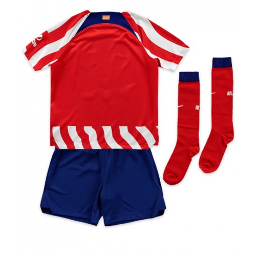 Atletico Madrid Hjemmedraktsett Barn 2022-23 Kortermet (+ Korte bukser) Atletico Madrid Hjemmedraktsett Barn 2022-23 Kortermet (+ Korte bukser)